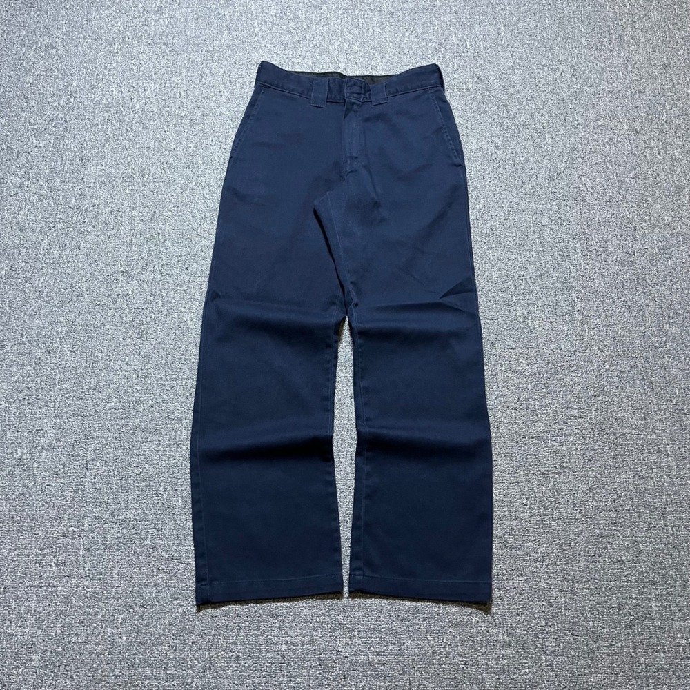 Dickies Work Pants 30x32 Navy Blue Straight Leg Chino Trousers Mens